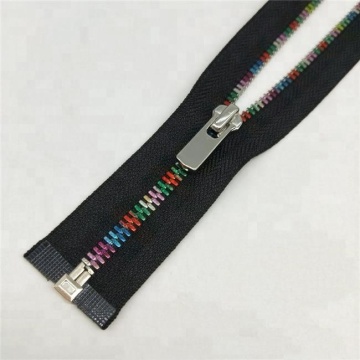 Rainbow Open End Brass Corn Teeth Zipper