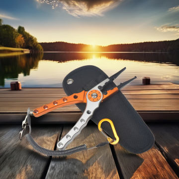 NEWMAJOR Fishing Line Cutter Scissors Lure Fishing Pliers Multifunctional Tool with Sheath
