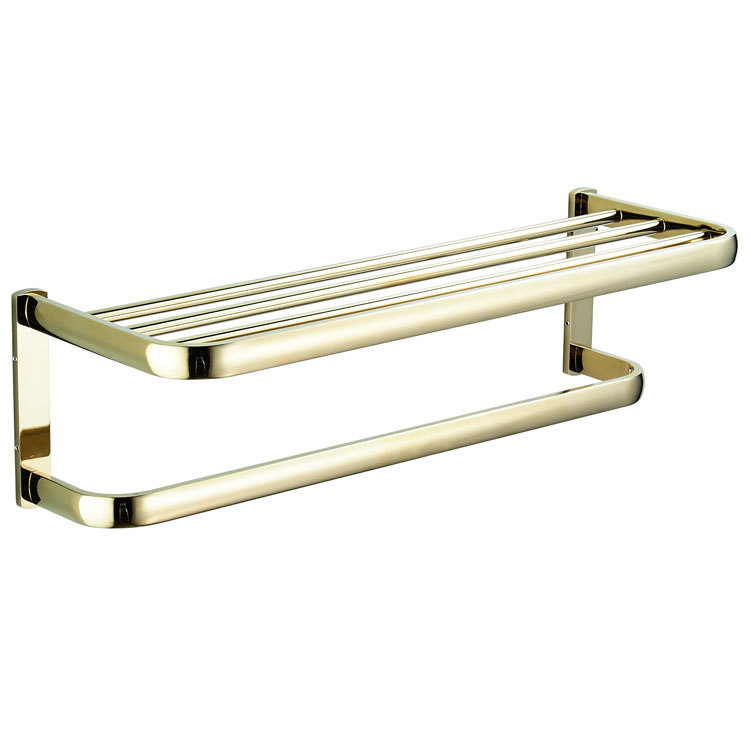 Towel rack brass zirconium gold bath rack simple towel bar