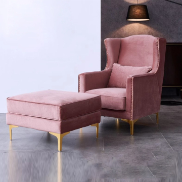 Modern Pink Velvet Hotel Chairs - Wholesale Metal Leg Lounge Furniture