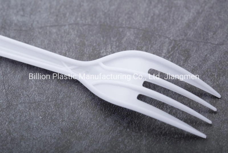 White Fork Spoon Color Disposable PP Plastic Fork for Fast Food