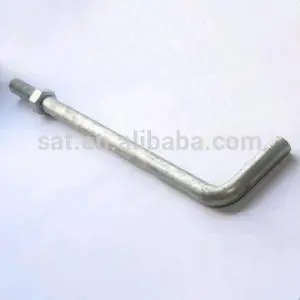 3/4" x 14" Plain Finish L shaped anchor bolt.Bent Anchor Bolt w/ Nut & Washer