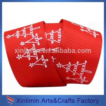 100% polyester print Christmas ribbon wholesale satin ribbon