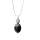 Natural Gemstone Agate Necklace with Silver Chain