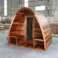 Outdoor rain drop traditional sauna room