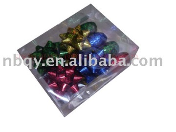 metallic star bow and ribbon egg