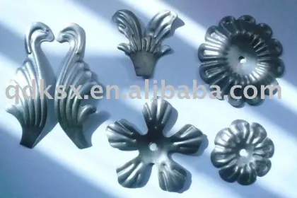 Stamped leaf and flower