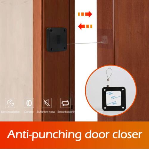 1/2/4/8/10pcs Punch-free Automatic Sensor Door Closer suitable for all doors 800g tension cierre puerta door closer New Upgraded