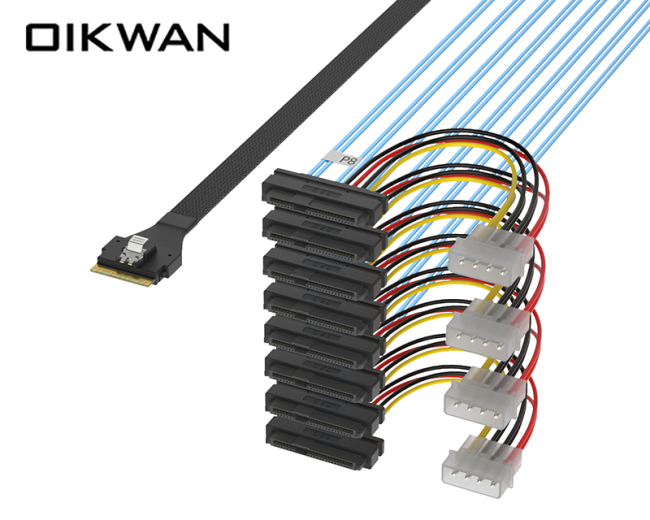 Slimsas Sff 8654 8i To 8sff-8482 4p Cable Slimsas 8i Cable With