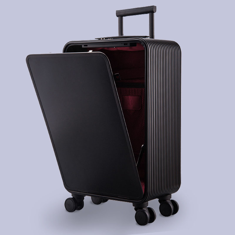 Front opening travel aluminum Metal Suitcase