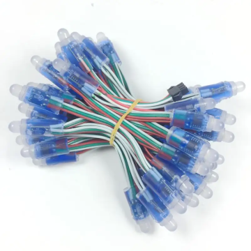 IP68 مقاوم للماء RGB Bullet LED LIDES - 12 مم/9MM ، DC5V ، زخرفة عيد الميلاد سلسلة واحدة