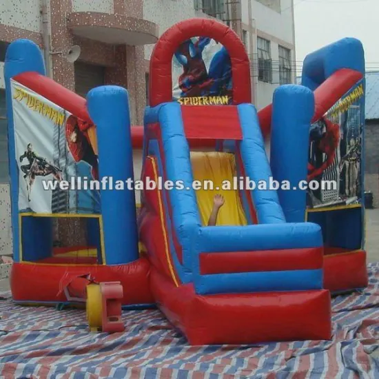 2013 HOT outdoor inflatable spiderman combo games for sale