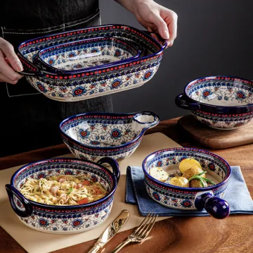 Combination Household Binaural Baking Salad Bowl
