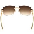 Rimless White Buffalo Horn Sunglasses