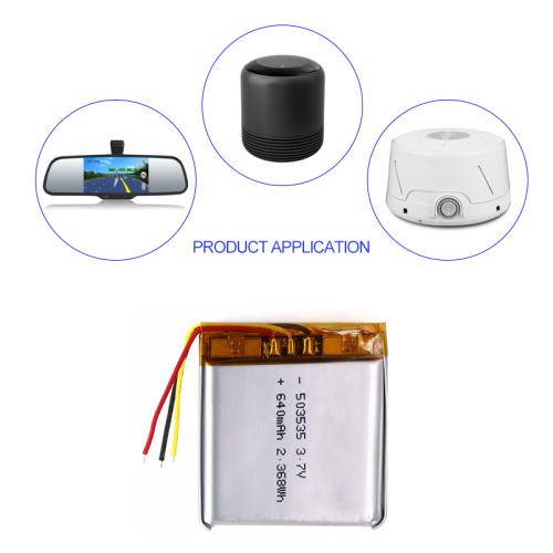 3.7V 640mAh 503535 682052 rechargeable lipo battery