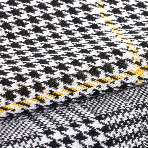Customized Knitted Plaid Polyester Jacquard Fabric