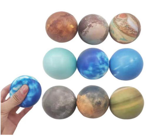 Mainan memerah lucu yang lucu dicetak 9 planet