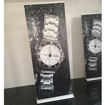 Promotional Reusable Wide Base Roll Up Banner Stand Display