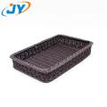 plastic rattan rectangular food basket