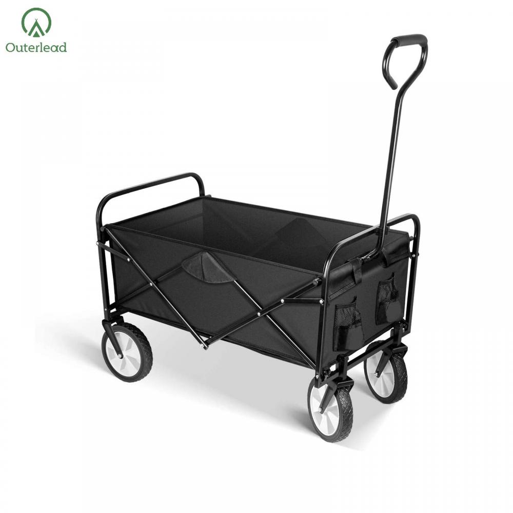 Carrello da campeggio con ruote girevoli a 360 ° manico regolabile