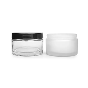 200 ml klare runde Hautcreme Kosmetikglas Glas