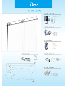 2014 New Bathroom Glass Swing Door Settings (HS07SL1209)