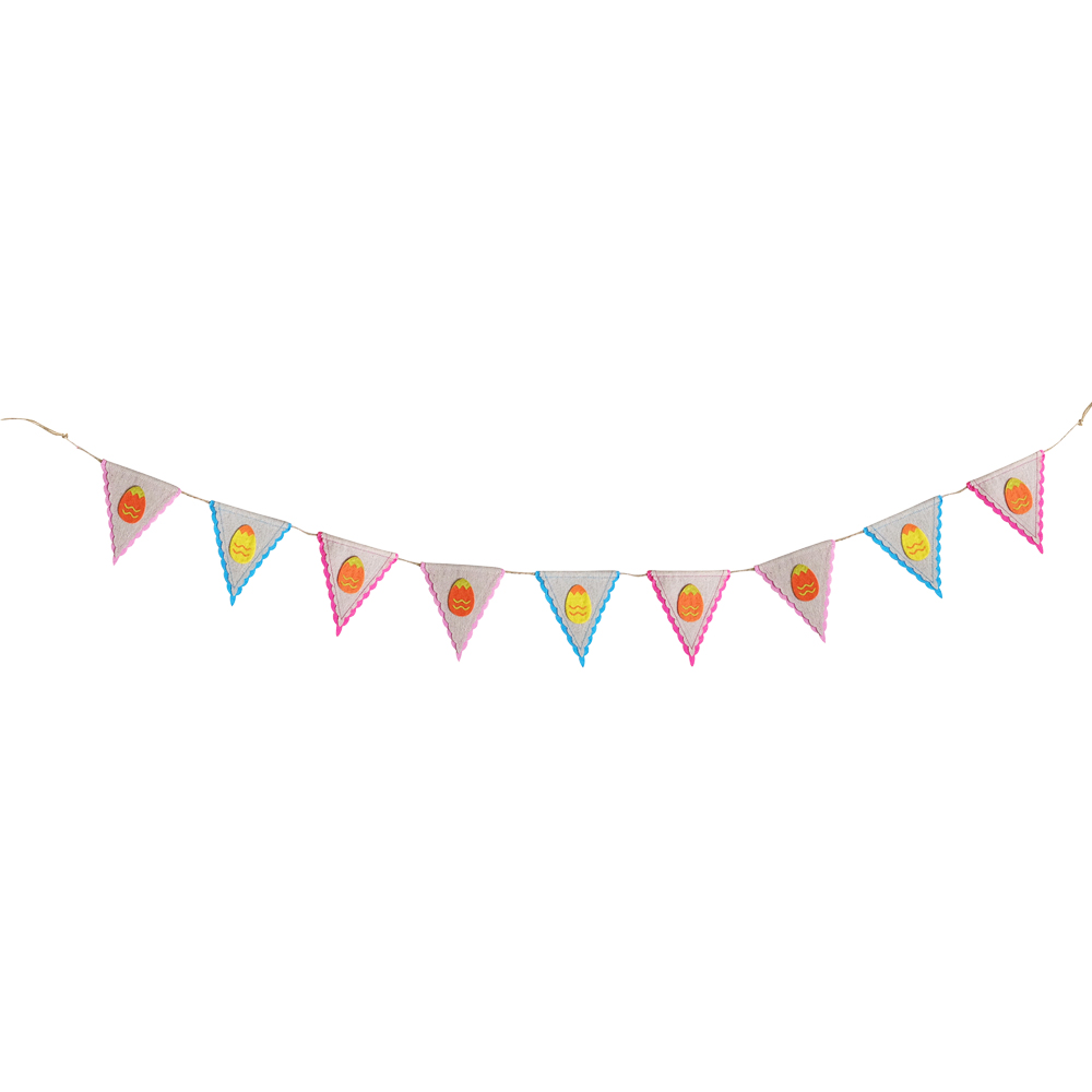 Easter Burlap Egg Bunting Flag