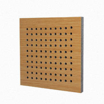 Painéis acústicos de madeira perfurados para sala de reuniões 600x600 mm