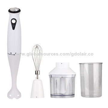 Hand Blender, Speed Adjustable on the Top, Plastic Blender Shaft, Full Accessories