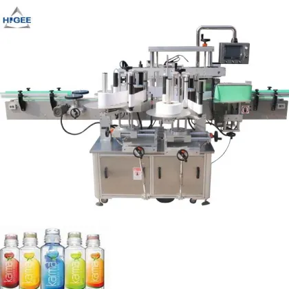 Two-Sided Bottle Labeling Machine with Plastic Top Side Labeling - Packaging and Labeling Machine Price