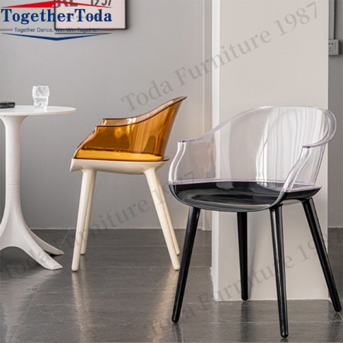 Acrylic transparent dining chair for hotel use