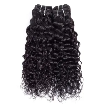 Double Weft Virgin Cabelos Human Hair Indian Extensions Single Bundle Cuticle Aligned Water Wave One Pack Human Hair Indian