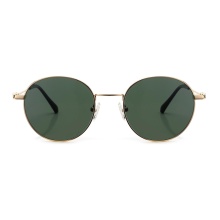 Belieye Round Full Frame Metal Sunglasses Mens