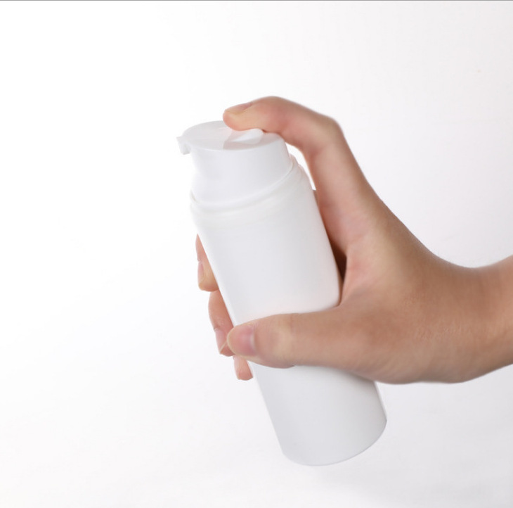 plastic pp white airless pump bottle