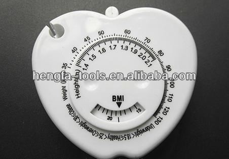 Apple shaped promotional tape measure, mini tape measure, promotional gift, plastic health tape measure, BMI tape measure