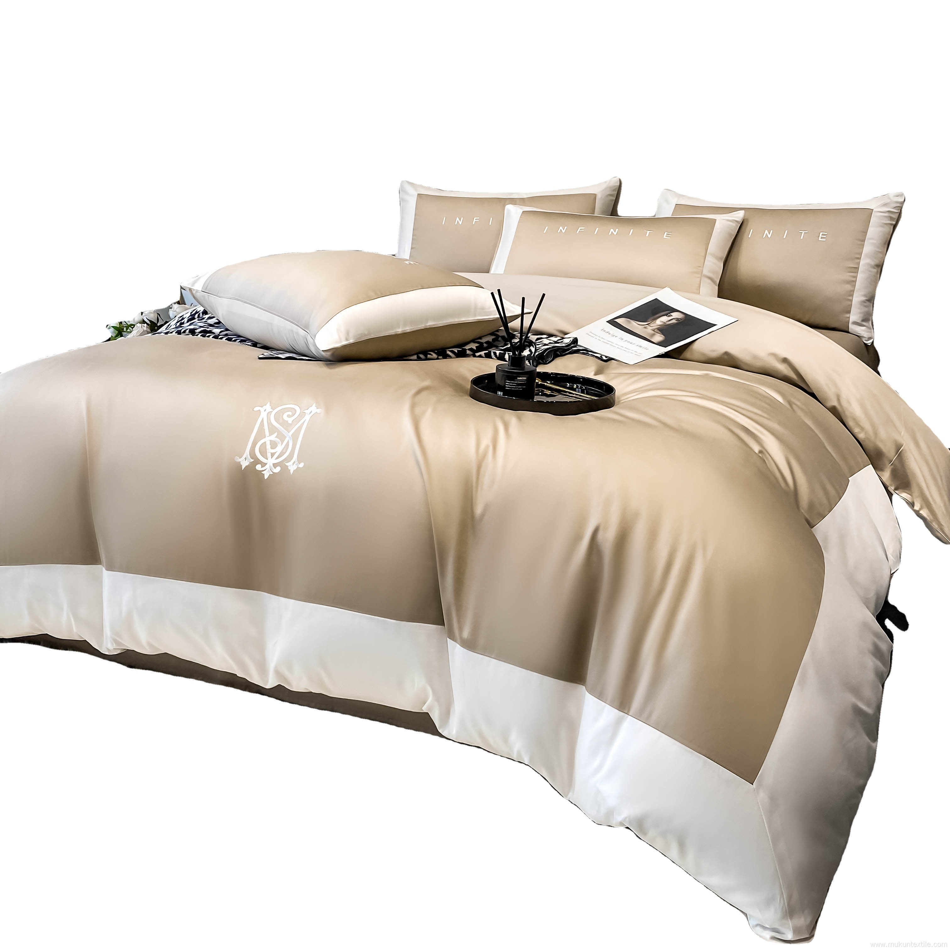 embroidery quality comforter king size cotton bedding set