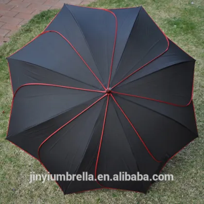 Black straight umbrella flower shape straight umbrella