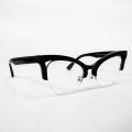 Oversized Black Women'S Cateye Half Rim Glasses Frames