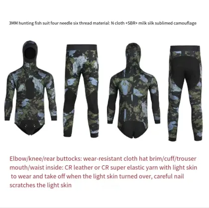 3MM 3-Color Warmth and Cold Protection Split Swimsuit for Surfing and Fishing