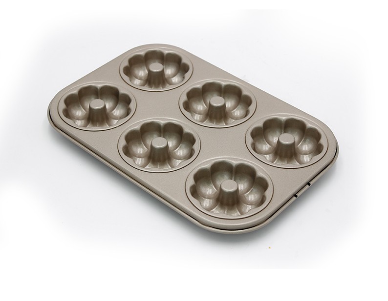 Bakeware de rosca com padrão antiaderente de 6 cavidades