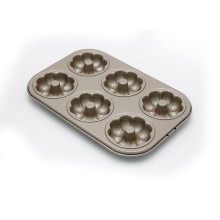 Bakeware de rosca com padrão antiaderente de 6 cavidades