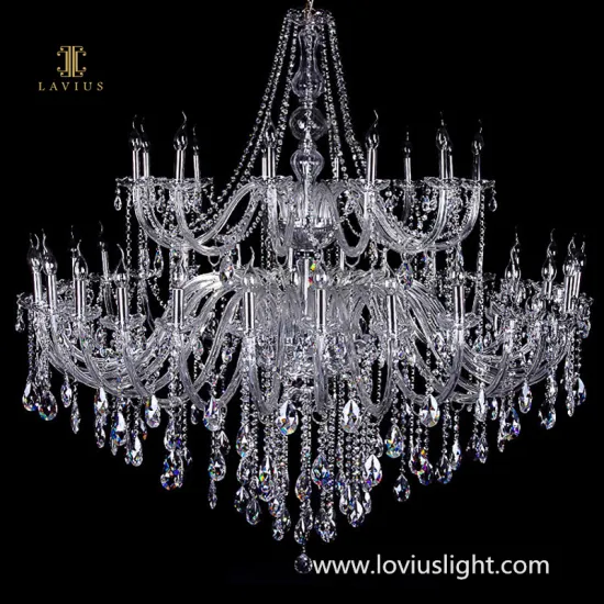 Large custom hotel corridor hall crystal chandelier Candle shape custom chandelier project hotel chandelier
