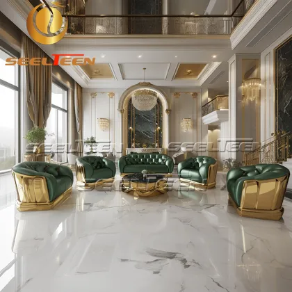 Modern Luxury Family Living Room Furniture: Chesterfield Villa Love Seat Sofa