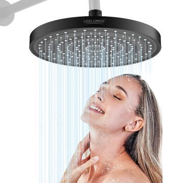 Leelongs Factory High Pressure Matte Black Ceiling Rainfall Shower Head