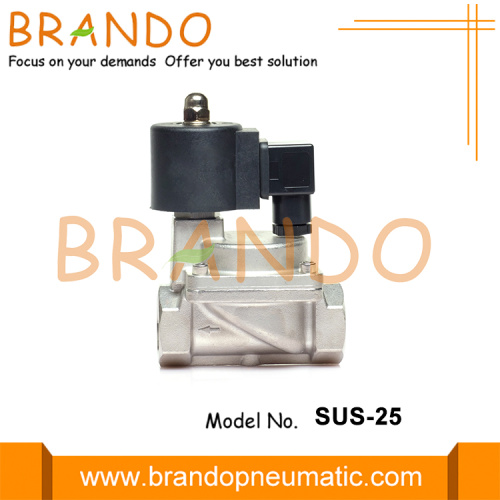 1 &#39;&#39; Solenoïde de solénoïde en acier inoxydable haute température SUS-25