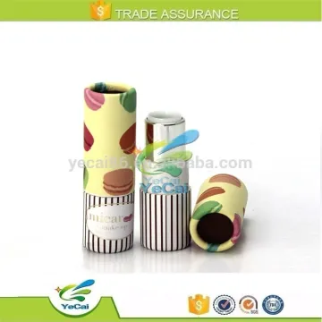 Supervisor cylindrical paper box round transparent lipstick container