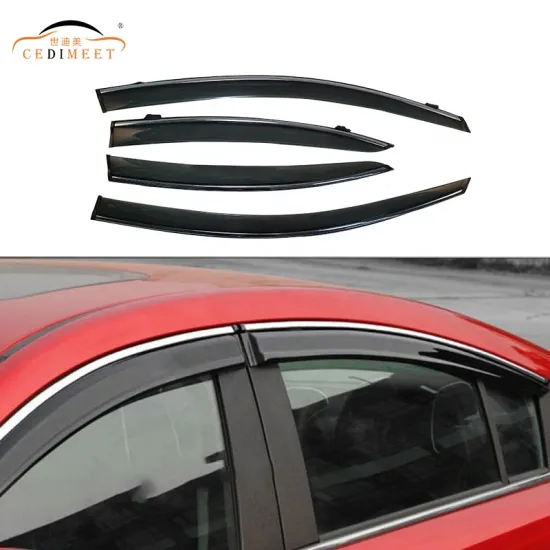 Black Rain Guard Door Visor for Mazda 6 2010