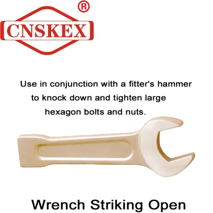Safety non-spark percussion open wrench tools