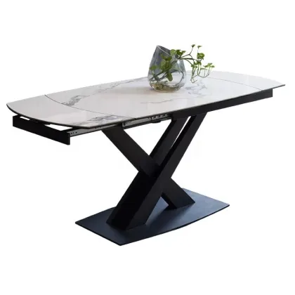 Stone Extendable Multifunctional Long Narrow Dining Table