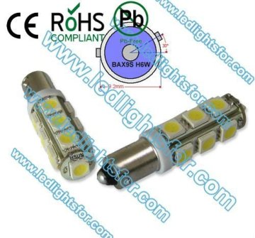 Top grade car led lights BAX9S LED H6W 13 SMD5050 bulb auto led bombillas t4w ba9s h21w led tuning